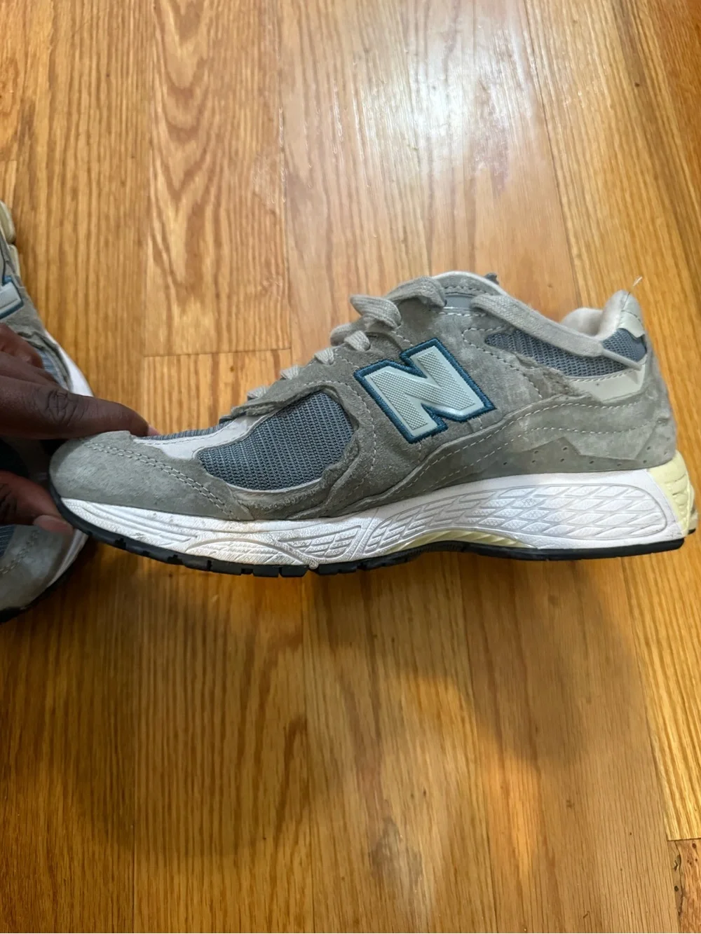 Gray and Blue Athletic Sneakers - Comfortable Everyday Shoes